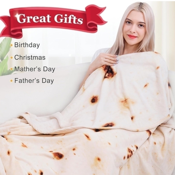 Jorbest Burritos Tortilla Wrap Blanket NIB - Picture 2 of 3